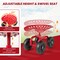 Height Adjustable Gardening Rolling Seat with Wear-Resistant Tires and Large Weight Capacity